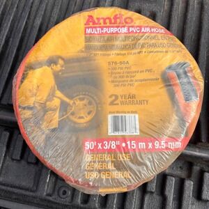 Amflo 576-50A Multi-Purpose PVC Air Hose 50ft x 3/8in 300 PSI Orange 1/4 NPT